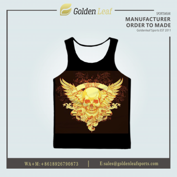 Wholesale  Sublimation Men  Polyester Breathable Custom Print Sports Vest