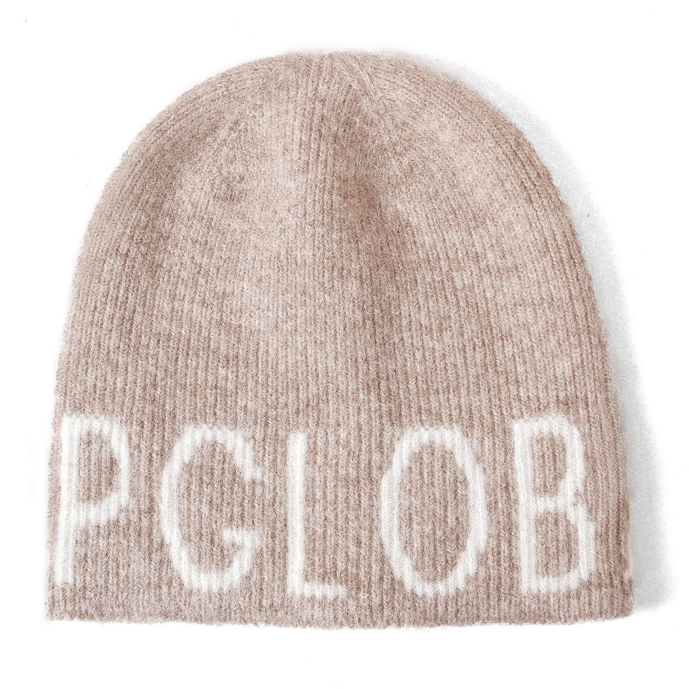 CAPGLOBAL Wool Jacquard Letter Knitted Beanie