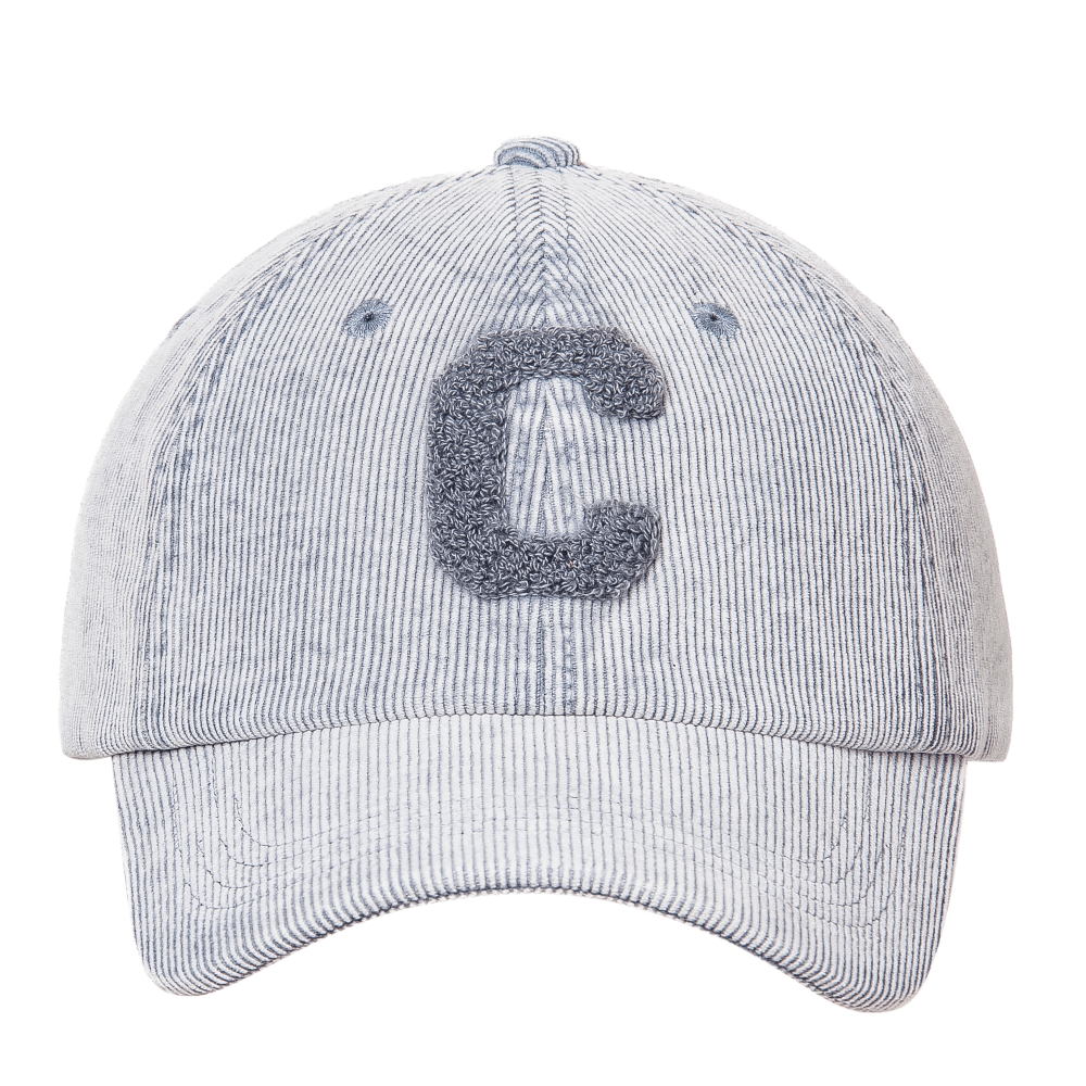 CAPGLOBAL Striped Corduroy 3D Terry Embroidery Baseball Cap