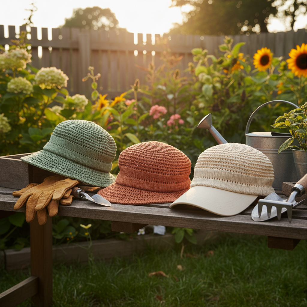 Air Knit Hats For Gardening And Backyard Work