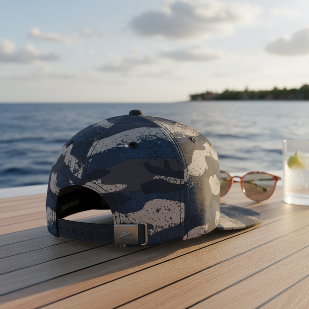 Camo Snapback For Boating And Luxury Cruises