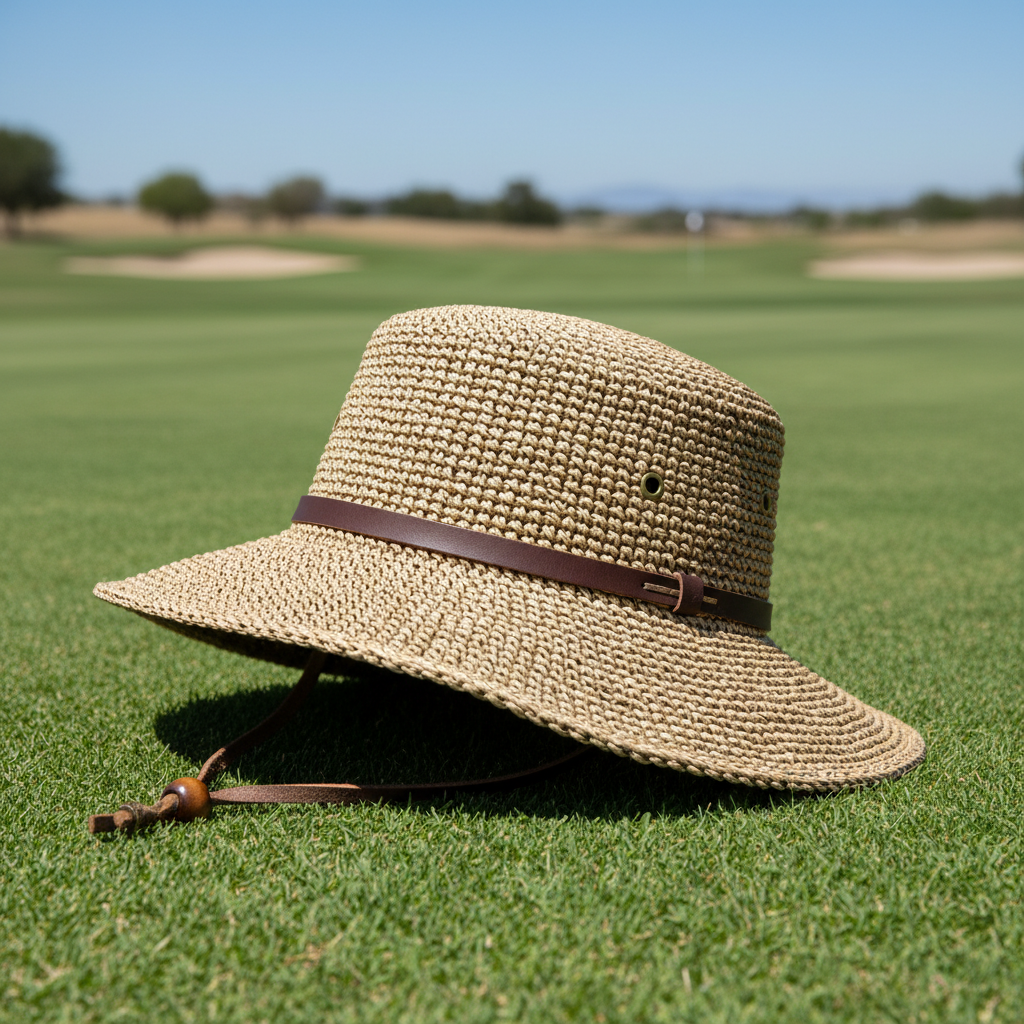 Straw Bucket Hat For Golf And Outdoor Sports