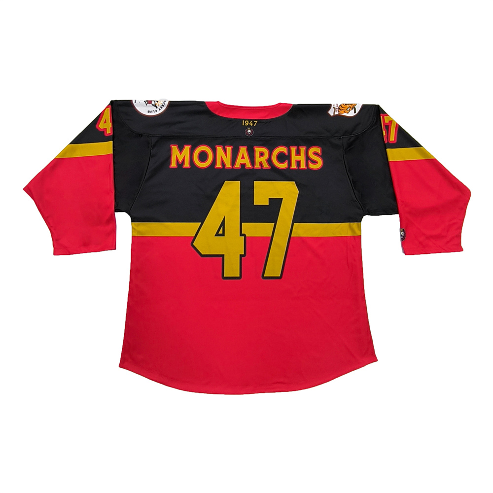 Maillot de hockey réversible à manches longues 100 % polyester, sublimation, uniforme d'entraînement pas cher, personnalisé, haute qualité, ligue/équipe