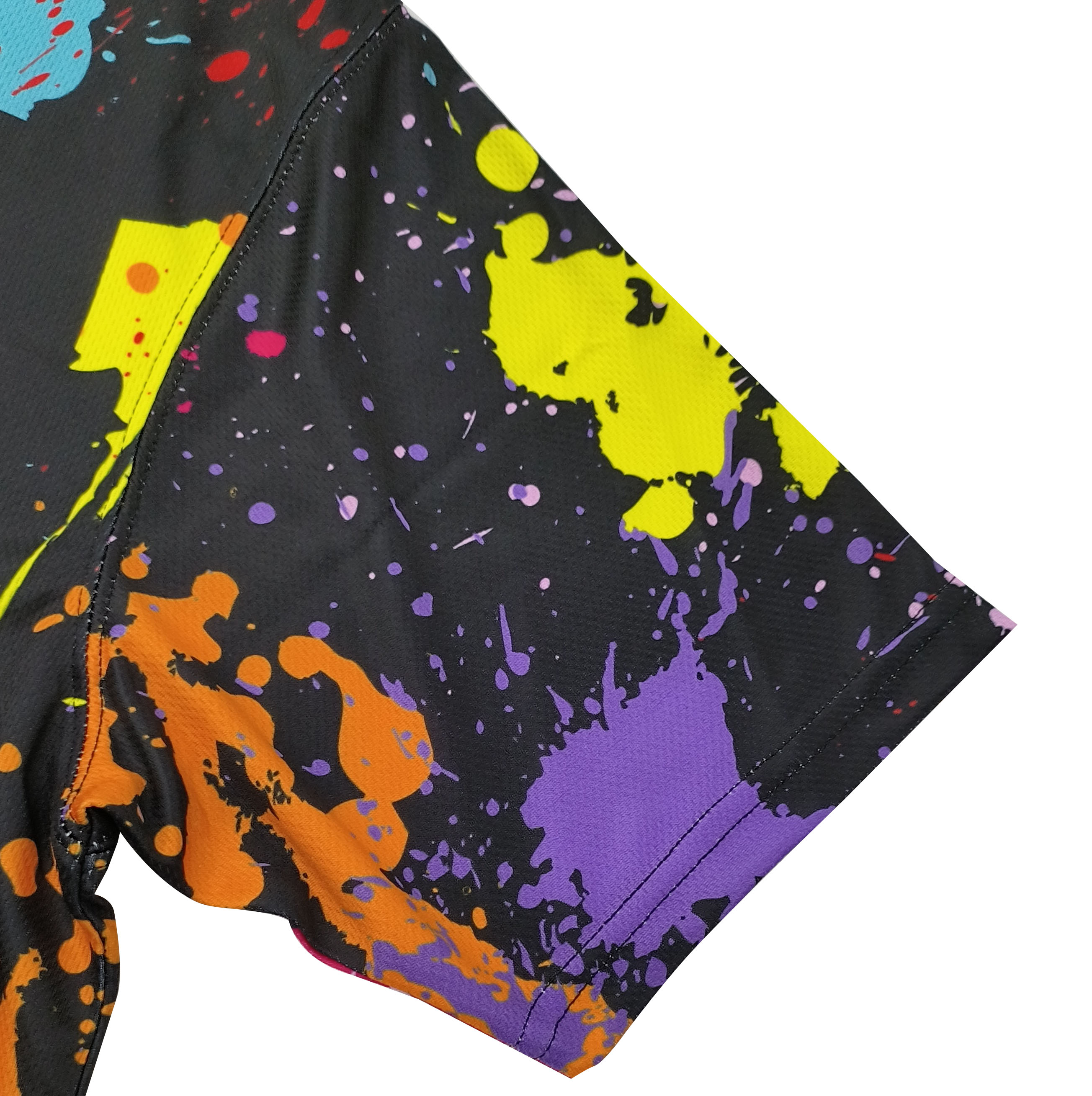 T-shirt noir à fleurs (13)