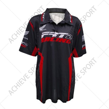 Custom Heat Sublimation Printing Mens 3 Button Polo T Shirt Quick Dry Fit 100% Polyester Breathable Polo Shirts-1