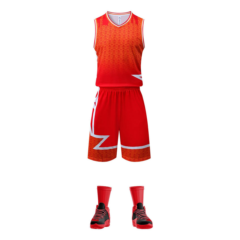 Ensemble de maillots de basketball à dégradé bleu en zigzag (2)