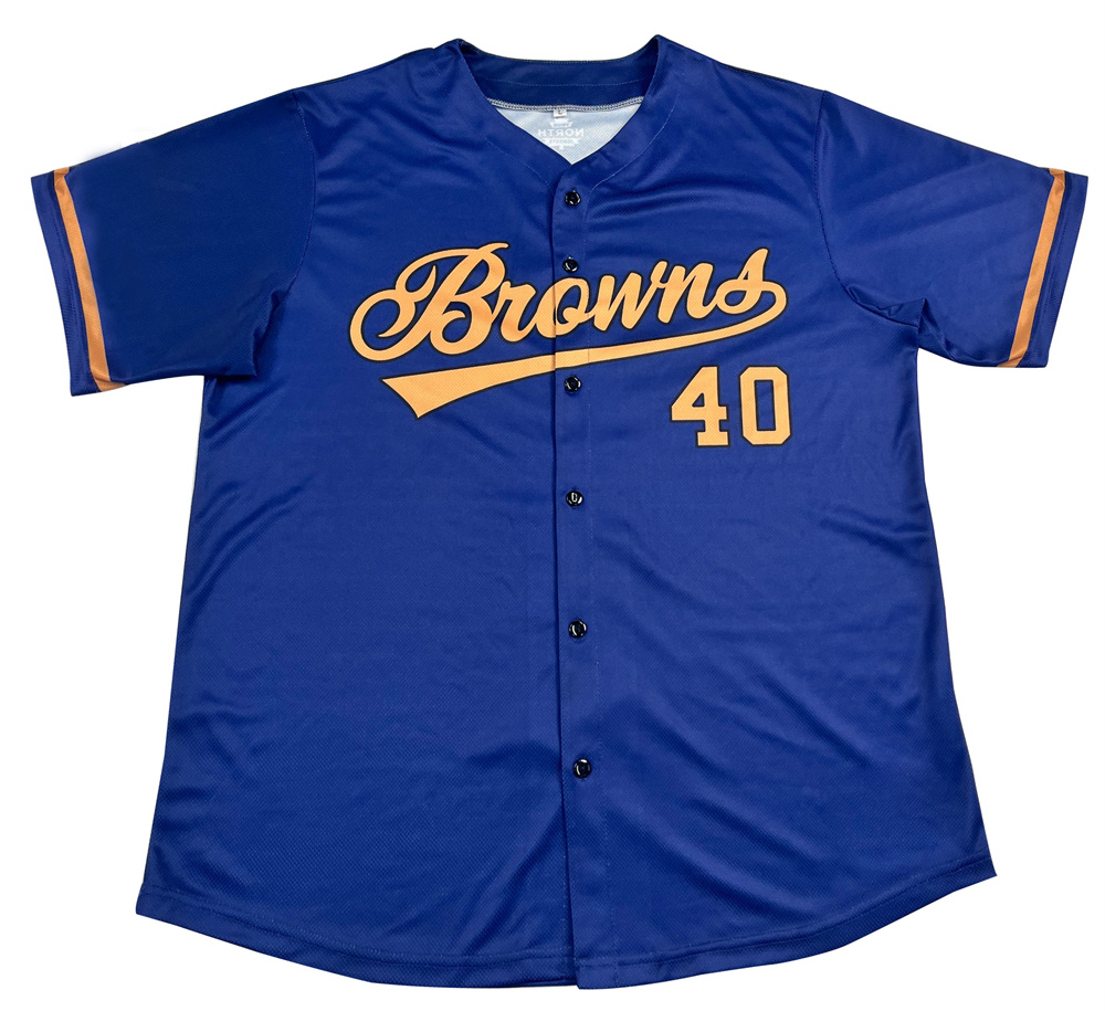 Classic Blue Orange Browns Baseball Jersey01