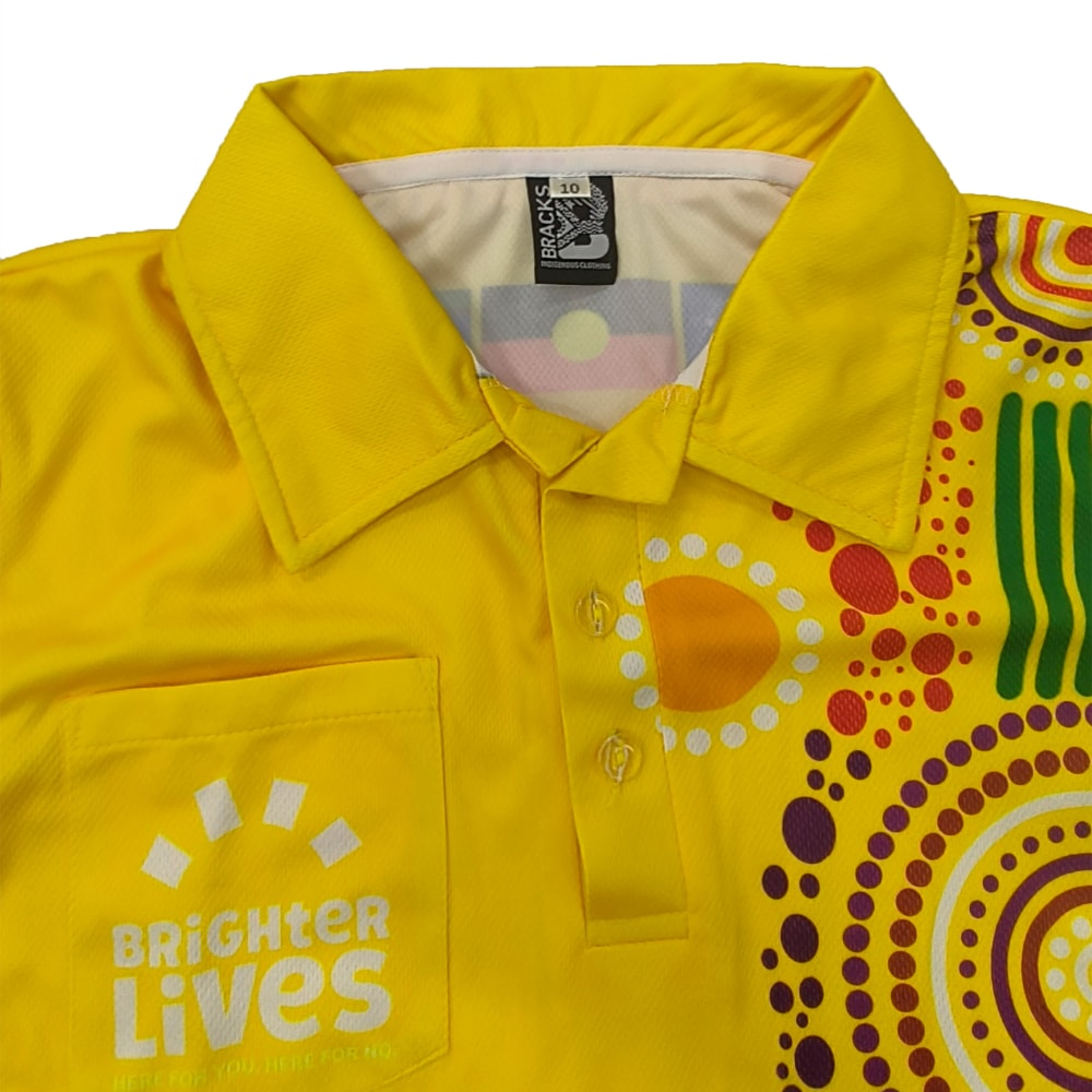Polos de cricket par sublimation, t-shirts de cricket, vêtements d'équipe de club, détail (1)