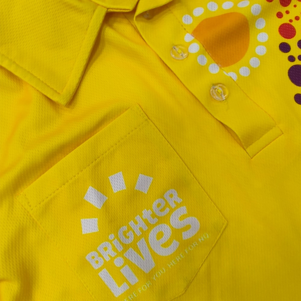 Polos de cricket par sublimation, t-shirts de cricket, vêtements d'équipe de club, détail (2)