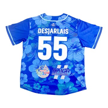 Custom Blue Floral BAD NEWS BEERS Jersey