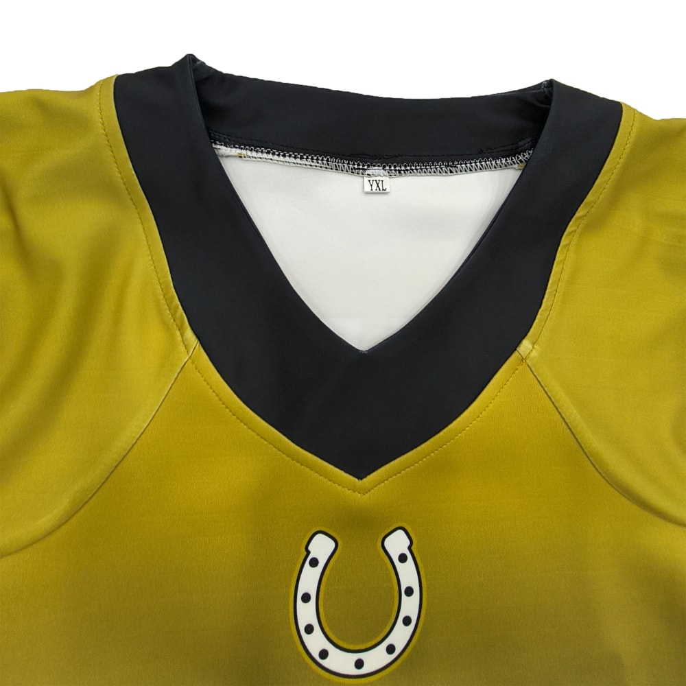 Détails des uniformes de football américain personnalisés à manches courtes en polyester de haute qualité (1)
