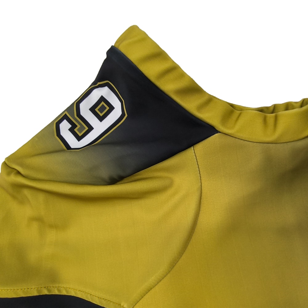 Détails des uniformes de football américain personnalisés à manches courtes en polyester de haute qualité (2)