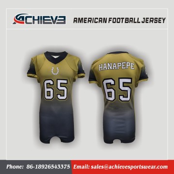 Custom Designed Short Sleeve High Quality Polyester American Football Uniforms