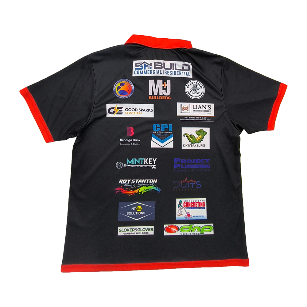 Polo de sport personnalisé avec motif graphique – Impression par sublimation, 100 % polyester