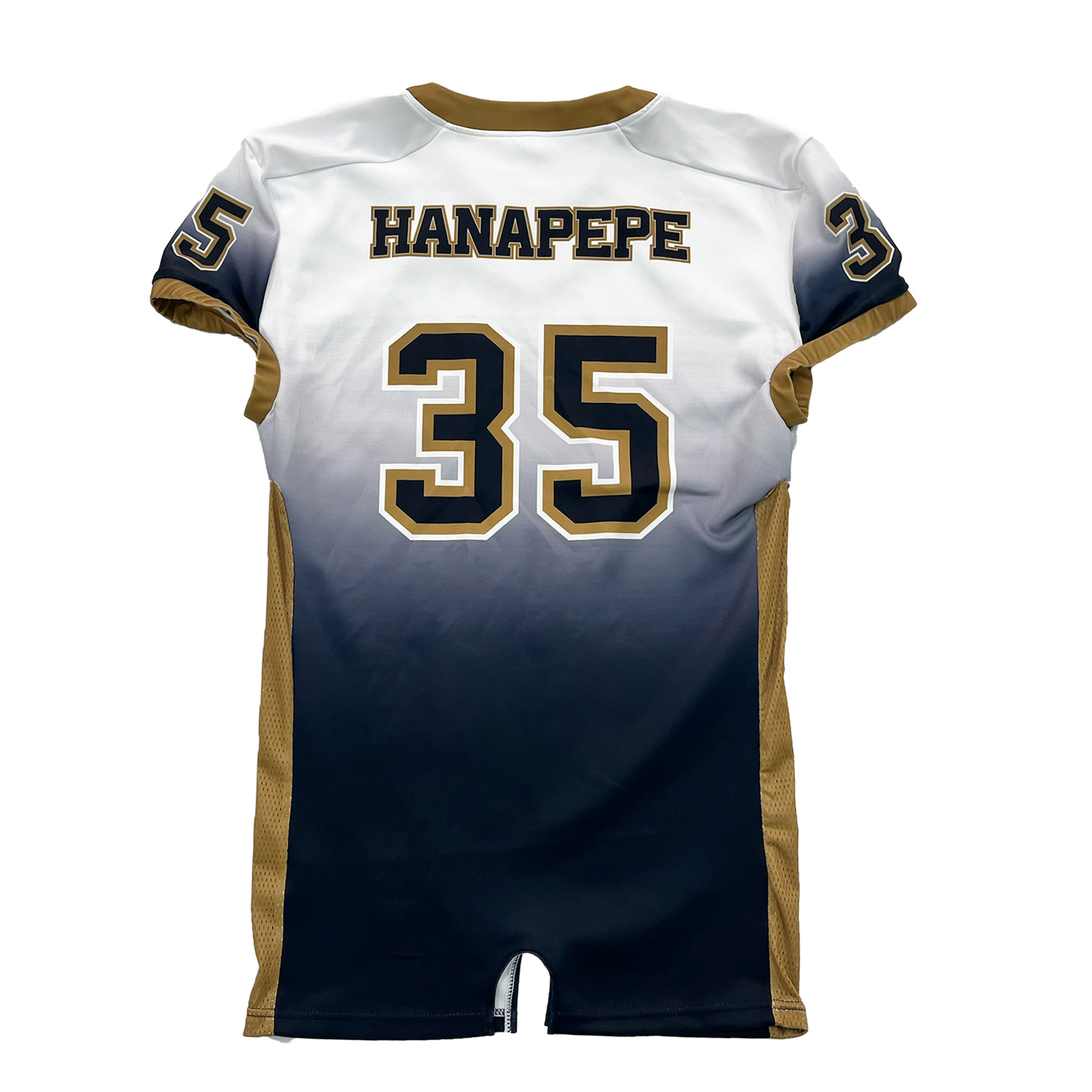 Maillot de football américain personnalisé par sublimation, respirant, détail des vêtements d'équipe (2)