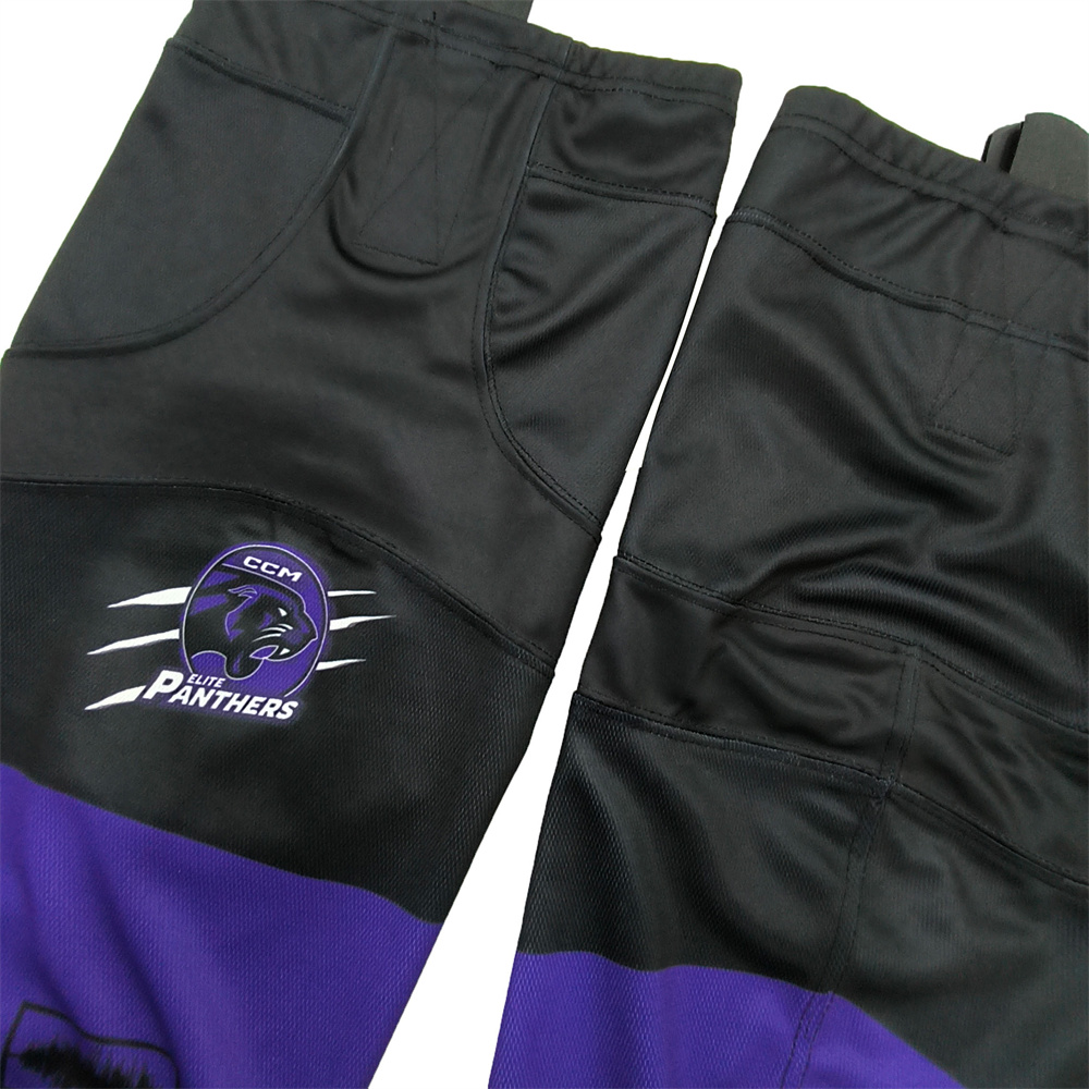 Chaussettes de hockey sur glace personnalisées par sublimation avec fermeture auto-agrippante02