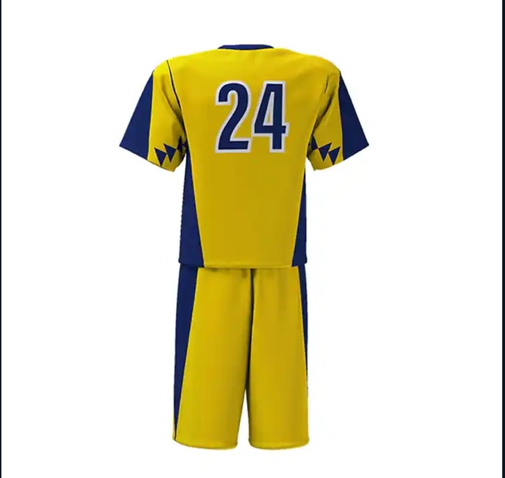 Uniforme de crosse jaune marine personnalisé (2)