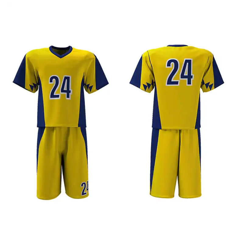 Uniforme de crosse jaune marine personnalisé.jpg