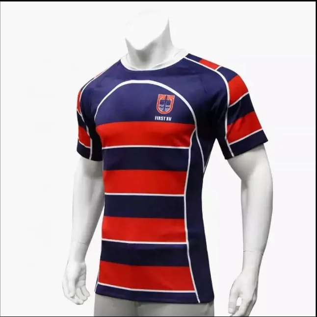 First XV Navy-Red Striped Rugby Jersey (1)