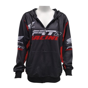 FT2 Racing Black-Red Full-Zip Hooded Jacket