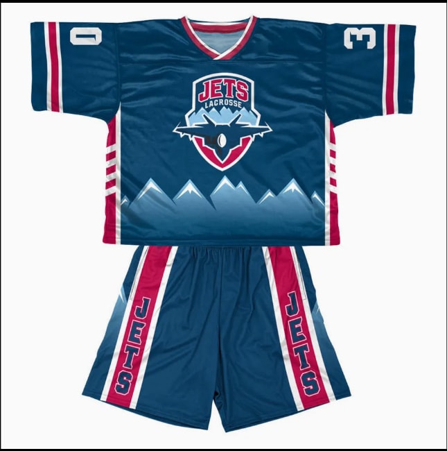 Gray Blue Lacrosse Uniform Set (3)