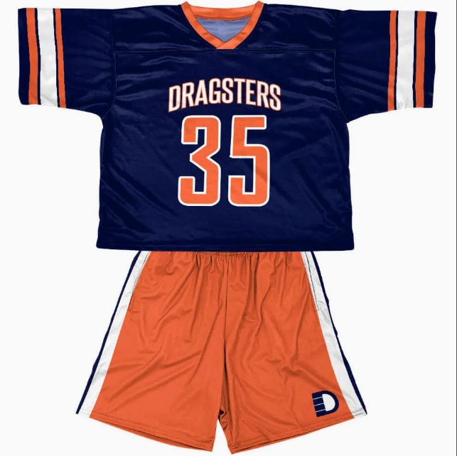 Gray Blue Lacrosse Uniform Set (5)