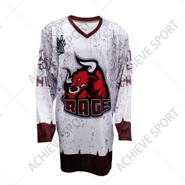 Custom Team Ice Hockey Jerseys-Customizable Rage Unique Design 100% Polyester Breathable Full Sublimation Printing