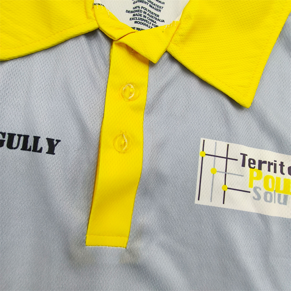 Grey & Yellow Custom Polo Shirt 02
