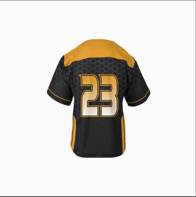 Maillot de crosse Honeycomb noir et or (1)
