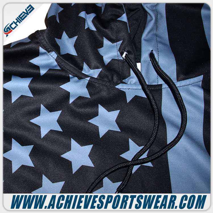 sublimated ජල ආරක්ෂිත ජැකට් උසස් තත්ත්වයේ ජල ආරක්ෂිත හූඩි පුල්ඕවර් හූඩි