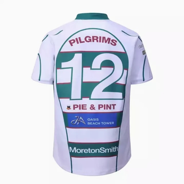 Irish Exiles Green-White Striped Rugby Jersey (1)
