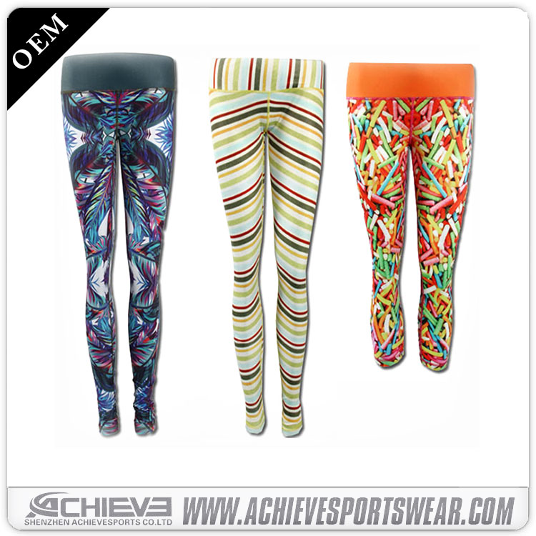 OEM Yoga Leggings Custom Sublimated Printing Yoga Pants detail