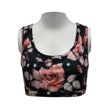 Personalized Sublimation Yoga Bra with Breathable Fabric