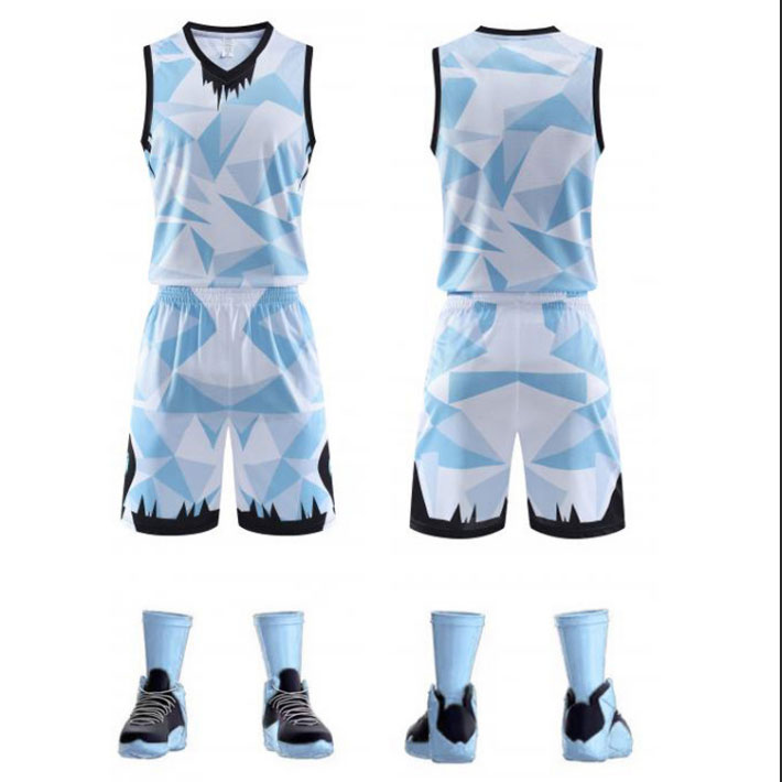 Ensemble de maillots de basketball à motif flammes rouge et rose (3)