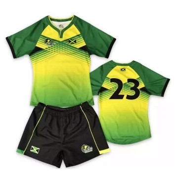 Rugged Fade Panel Rugby Jersey & Shorts
