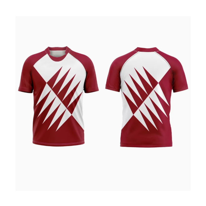 Maillot de rugby géométrique bicolore robuste