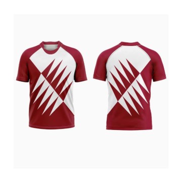 Rugged Two-Tone Geometric Rugby Jersey