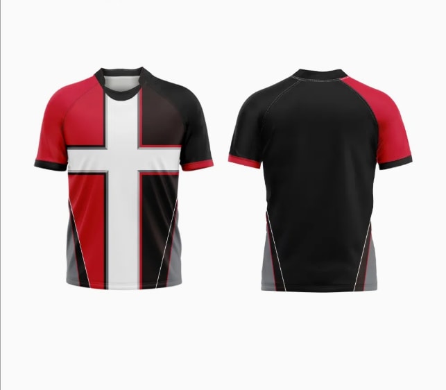 Maillot de rugby de performance à panneaux croisés par sublimation (3)