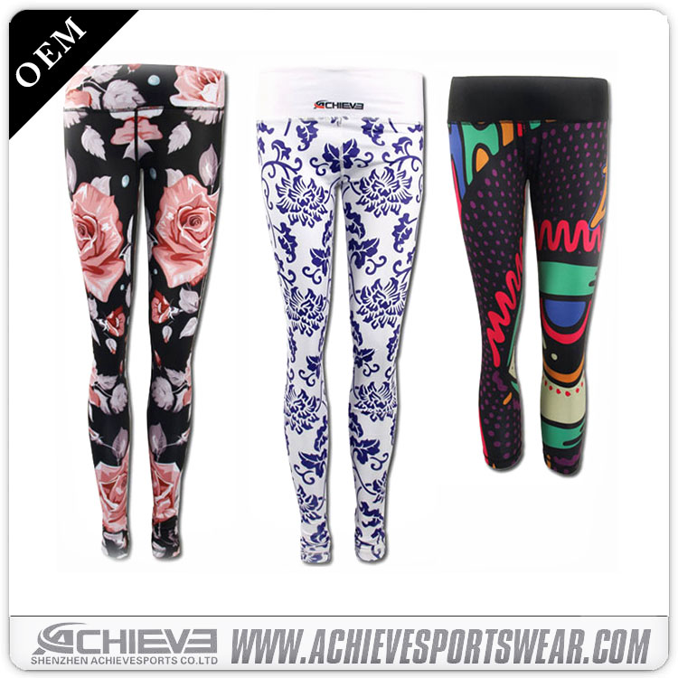Leggings de yoga respirants en polyester pour femmes, design personnalisé