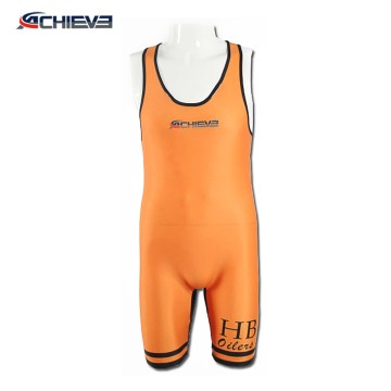 Custom Orange Wrestling Singlet for Teams