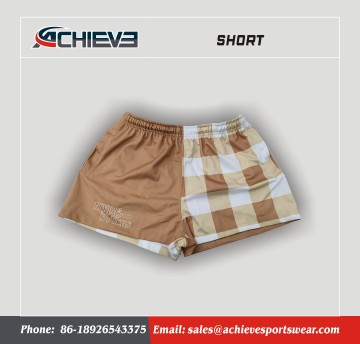 Custom Split-Panel Athletic Shorts – Plaid & Solid Color Design