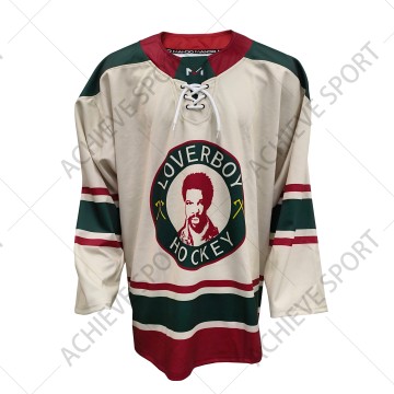 Custom Lace Neck Hockey Jersey Sublimation Printing Logo Team Player Ice Hockey Jerseys