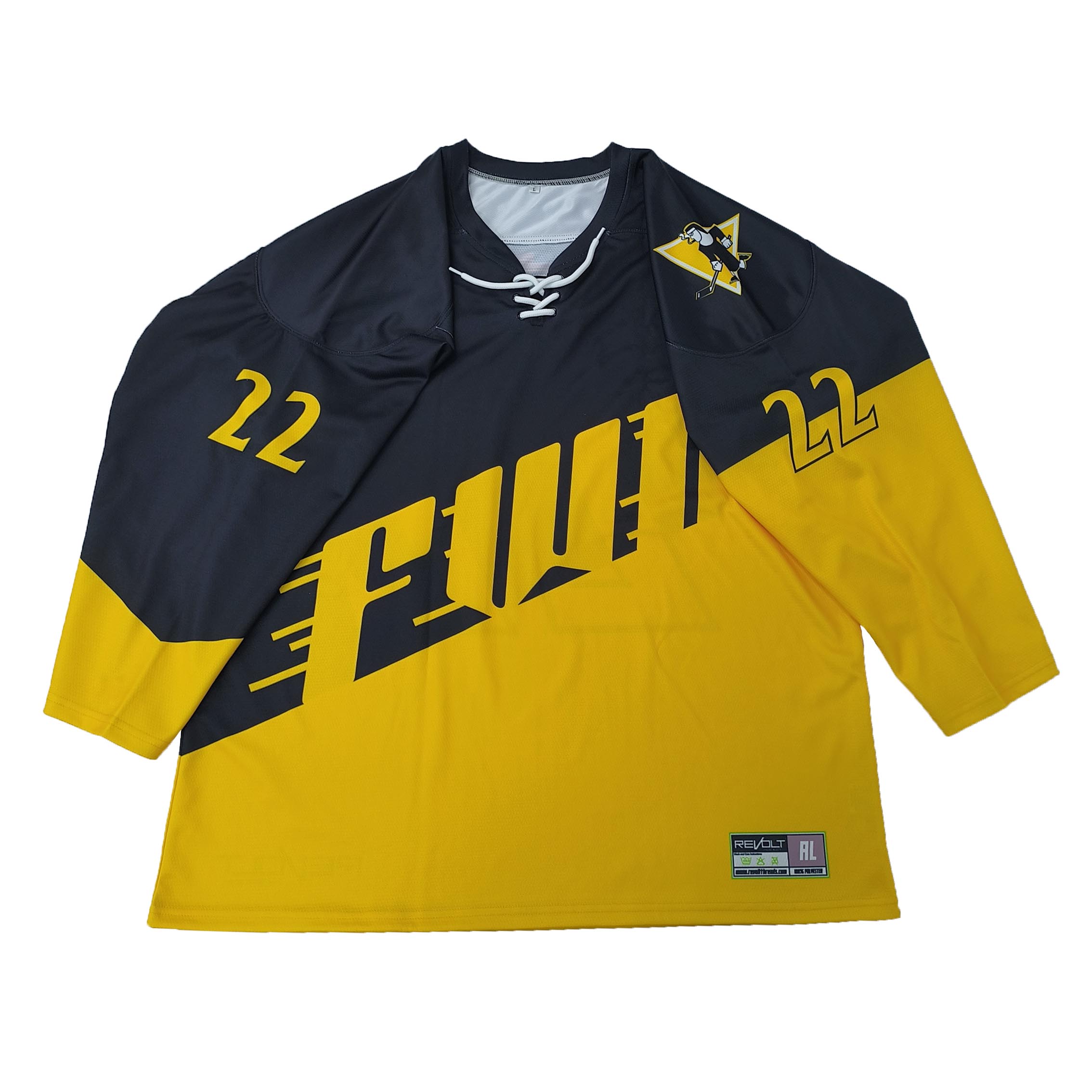 Uniforme de hockey noir et jaune (2)