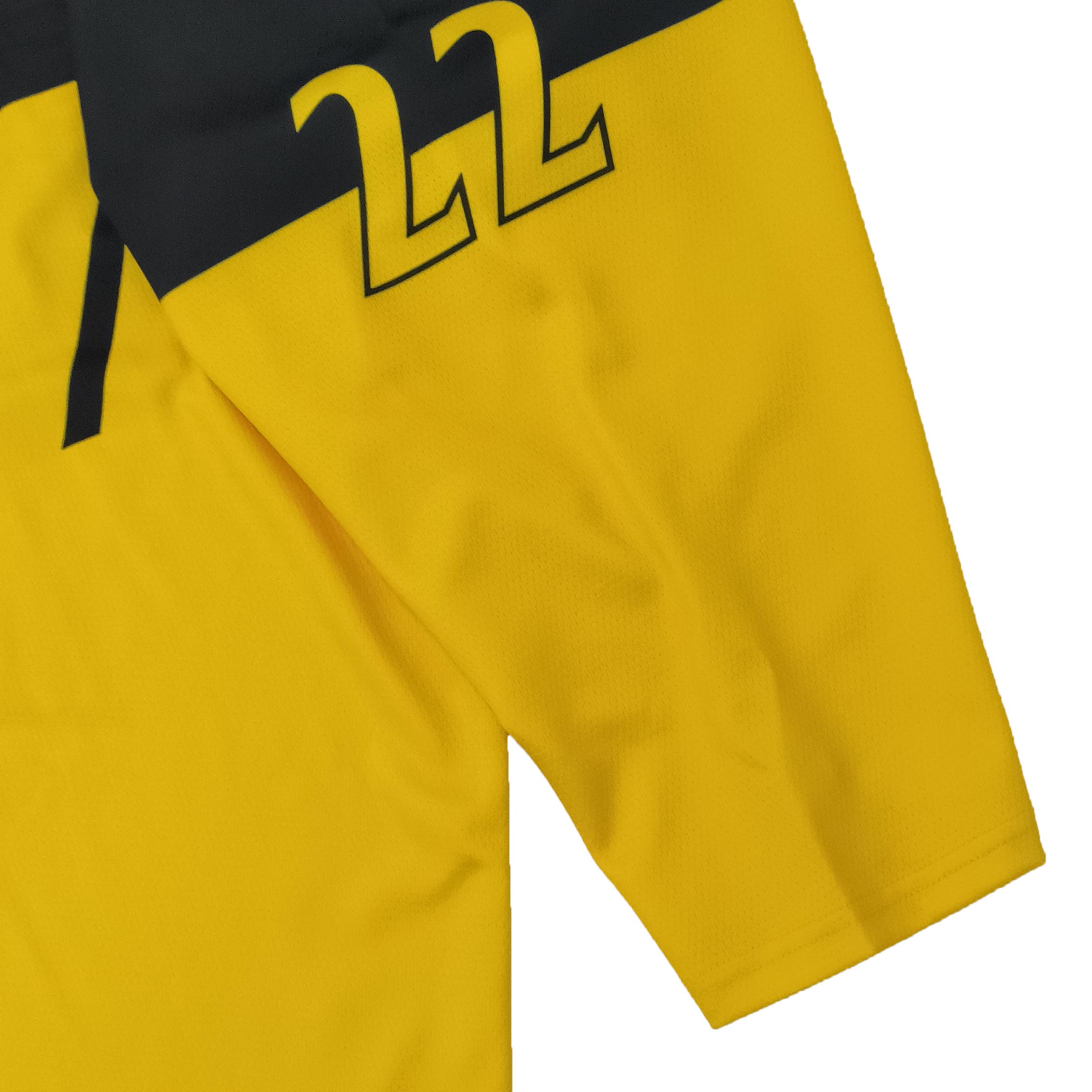 Uniforme de hockey sur glace noir et jaune (4)