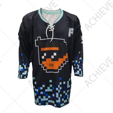 Custom Recolt Game Ice Hockey Jersey Lace Neck Full Sublimation Printing Jerseys