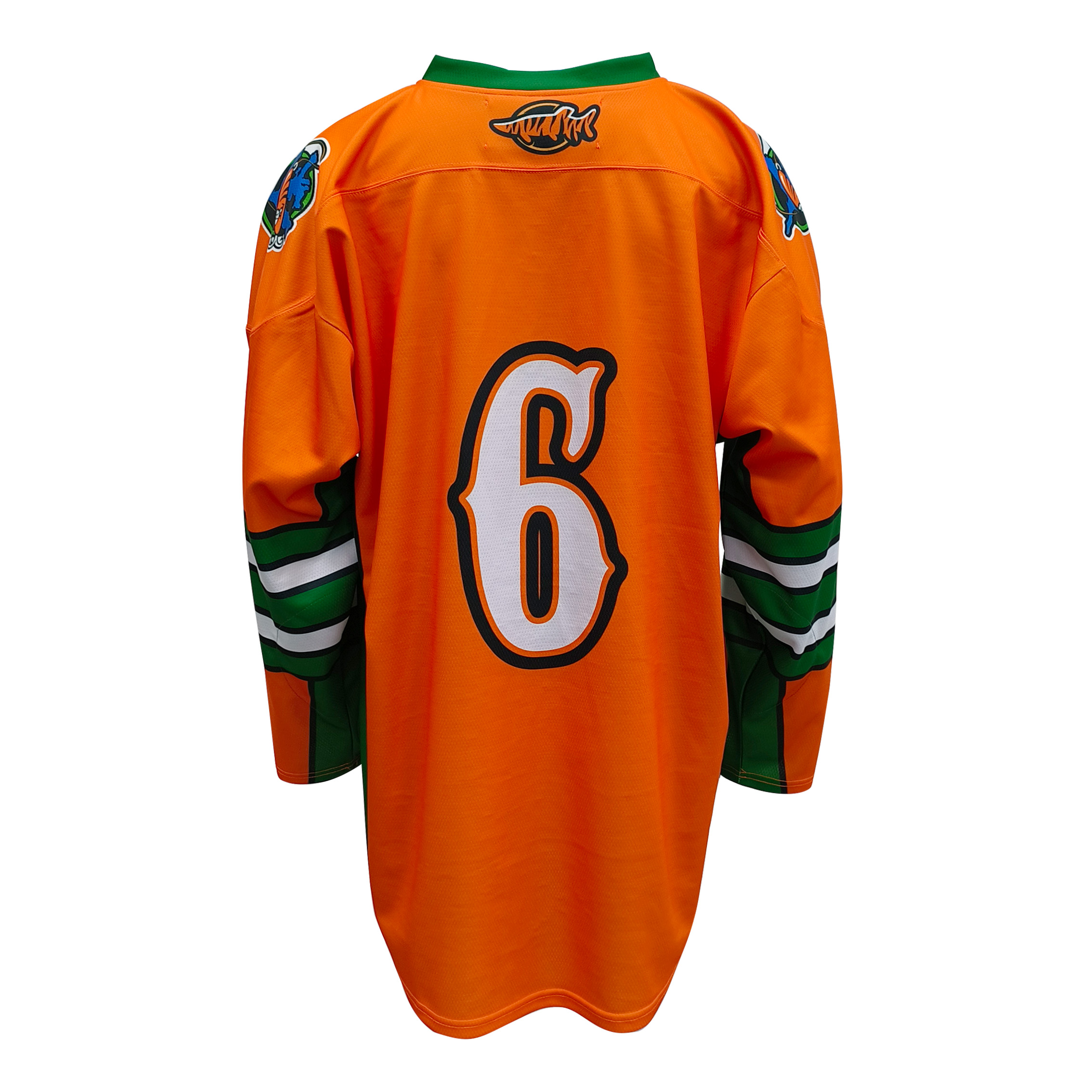 Custom Lace Neck Hockey Jersey Full Sublimation Printing Tigers Logo Bright Color Ice Hockey Jerseys