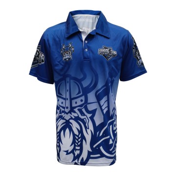 Custom Men's Sublimation Polo Shirt 100% Polyester Short Sleeve