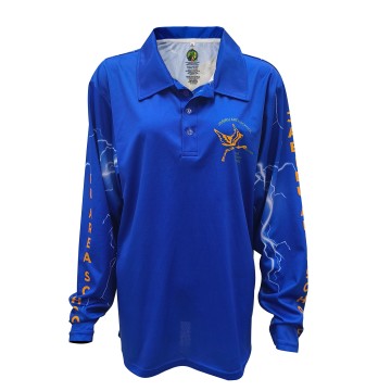 Custom Sublimated Royal Blue Polo Shirt –  Long Sleeves Team Uniform Style