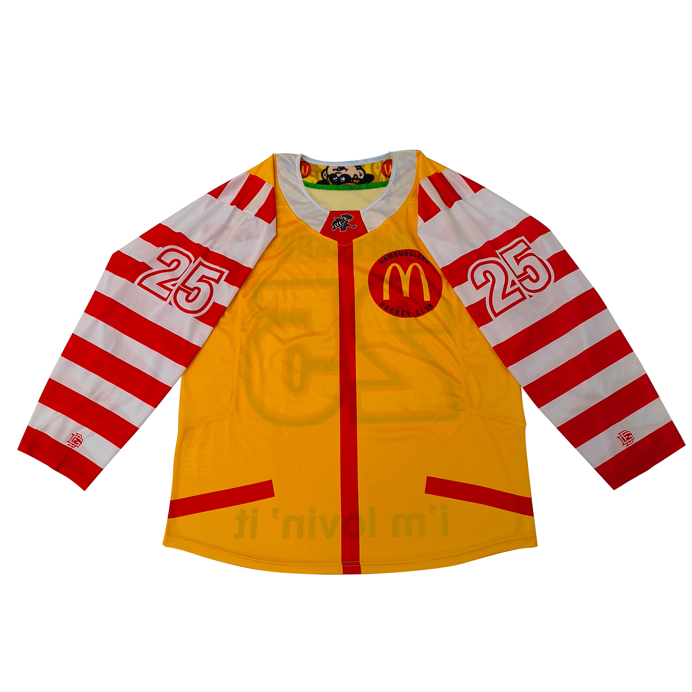 Uniforme de hockey rouge jaune d'œuf n° 25 (3).jpg