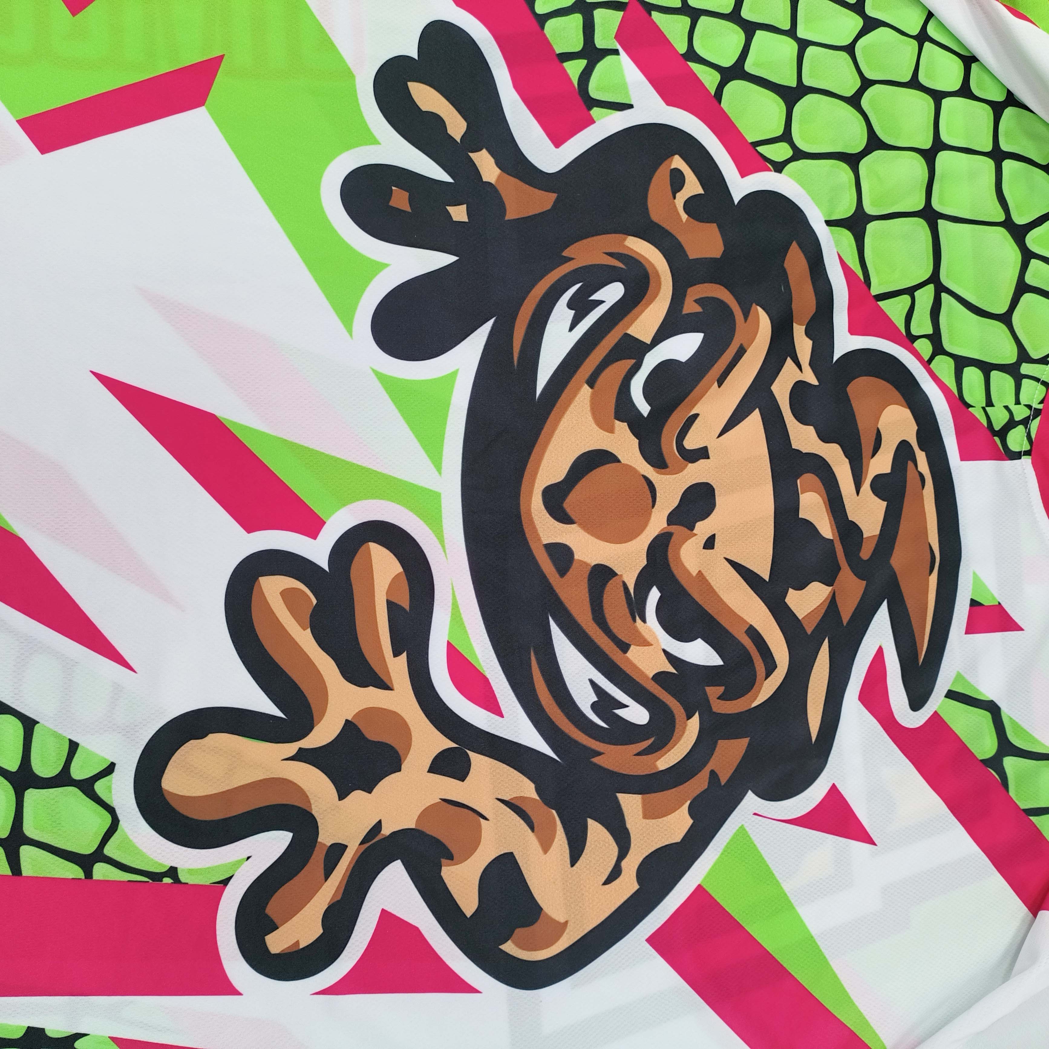 Uniforme de hockey sur glace grenouille blanc-vert (7)